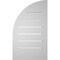 Ekena Millwork Quarter Round Top Right Surface Mount PVC Gable Vent w/ 2"W x 1-1/2"P Brickmould Frame, 14"W x 24"H GVPQR14X2402SF - alternate 2
